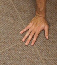 Carpeted Floor Tiles installed in Modesto, California