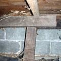 A collapsing crawl space support in a Fremont home.