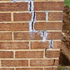 Tuckpointing that cracked due to foundation settlement of a San Francisco home