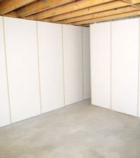 Unfinished basement insulated wall covering in Hayward, California